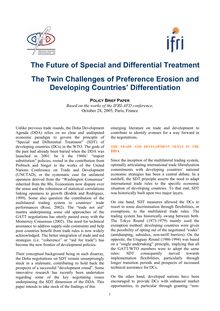 The Future of Special and Differential Treatment The Twin ...