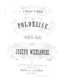 Partition complète, Polonaise brillante No.2, Wieniawski, Henri
