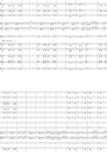 Partition , Allegro con fuoco, Sinfonía para cuarteto de voces solo, chœur Mixto y orchestre