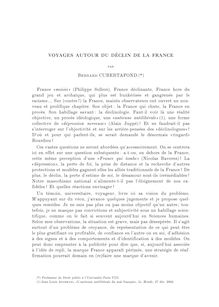 VOYAGES AUTOUR DU DÉCLIN DE  LA FRANCE Bernard CUBERTAFOND ...