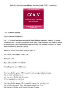 1Y0-201 Simulations and Exam Guide to Crack CCA-V certification