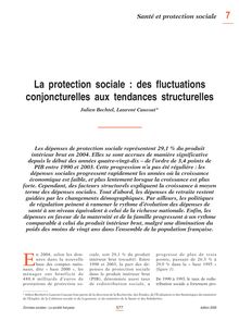 La protection sociale : des fluctuations conjoncturelles aux tendances structurelles