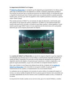La importancia del fútbol 5 en Uruguay