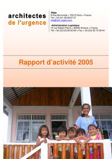Rapport d activité 2005