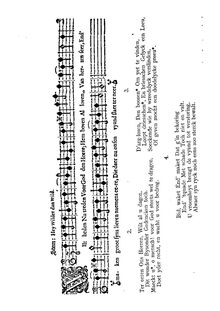 Partition Single-staff melody (avec text), Der Deutschen Gebet, Valerius, Adrianus