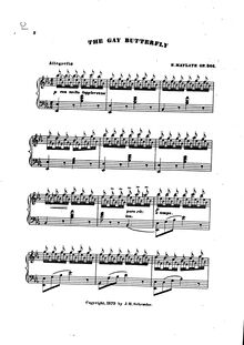 Partition complète, pour Gay Butterfly, Op.301, Maylath, Henry