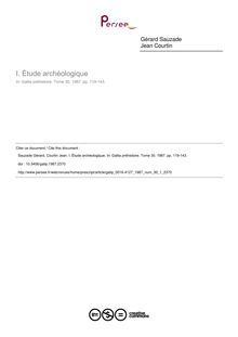 Étude archéologique - article ; n°1 ; vol.30, pg 119-143