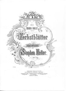 Partition complète, Herbstblätter, Op.109, Heller, Stephen