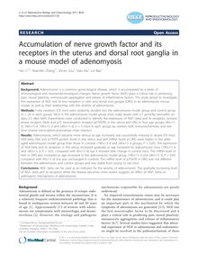 steve bAccumulation of nerve growth factor and its receptors in the uterus and dorsal root ganglia in a mouse model of adenomyosis