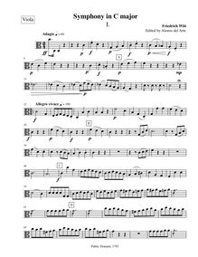 Partition altos, Symphony No.14 en C major, “Jena” Symphony, C major
