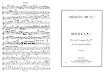 Partition parties complètes, corde Trio, F minor, Marteau, Henri
