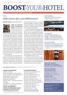 2009, investir plus, mais différemment - Paris-Honotel