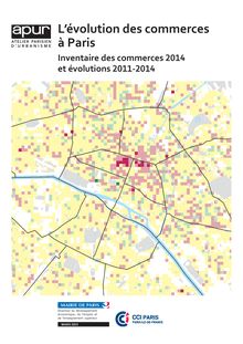 Evolution des commerces à Paris entre 2011 et 2014