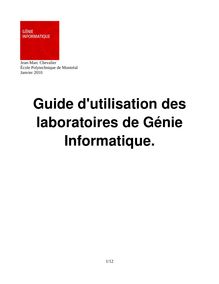 The The Guide d utilisation des laboratoires de - Guide d ...