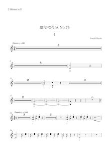 Partition cor 1/2 (D), Symphony Hob.I:75, D major, Haydn, Joseph
