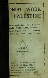 Zionist work in Palestine