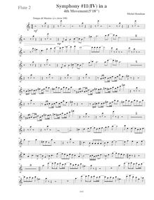 Partition flûte 2, Symphony No.11  Latin , A minor, Rondeau, Michel par Michel Rondeau