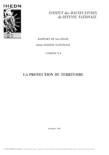 La Protection du territoire : rapport de 1ère phase