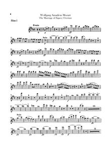 Partition flûte 1, 2, Le nozze di Figaro, The Marriage of Figaro