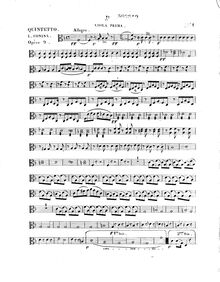 Partition viole de gambe 1, Quintetto pour flûte, violon, deux alto[s] et basse