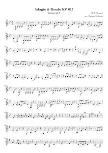 Partition cor, Adagio und Rondo, K.617, Mozart, Wolfgang Amadeus