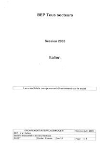 Italien 2005 BEP - Vente action marchande