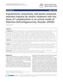 Impulsiveness, overactivity, and poorer sustained attention improve by chronic treatment with low doses of l-amphetamine in an animal model of Attention-Deficit/Hyperactivity Disorder (ADHD)