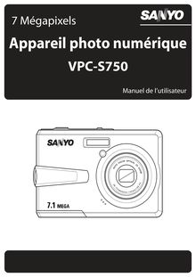 Notice Appareil Photo numériques Sanyo  VPC-S750