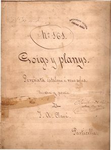 Partition complète, Goigs i Planys, Serenata Catalana, Composer