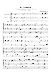 Partition , Symphonie (score) AAB ou TTB, Trios de la Chambre du Roi