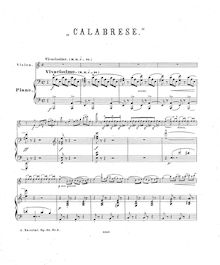 Partition de piano, 6 Characteristic pièces pour violon et Piano