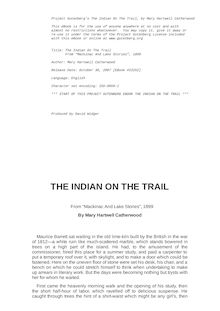 The Indian On The Trail - From "Mackinac And Lake Stories", 1899