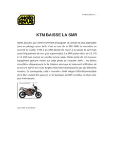 KTM BAISSE LA SMR