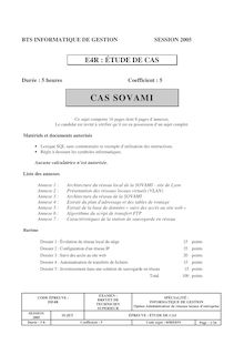 Etude de cas 2005 ARLE Admin. de Réseaux Locaux d Entreprise BTS Informatique de gestion