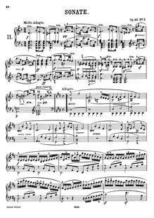 Partition Sonata No.3 (scan), Three Piano sonates, Op.40, Clementi, Muzio