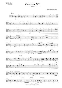 Partition viole de gambe, corde quatuor No.1, Op.22, "Saravasti"