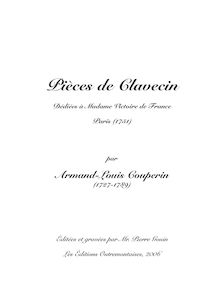 Partition , La Victoire, Pièces de Clavecin, Couperin, Armand-Louis