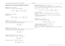 Sujet : Analyse, Calcul différentiel, Equations aux dérivées partielles d ordre 1