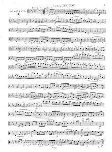 Partition viole de gambe, 3 corde quatuors, Op.43, 1. E flat major; 2. F major; 3. G major