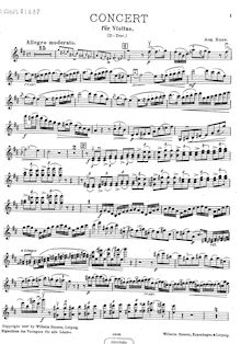 Partition de violon, violon Concerto, Enna, August