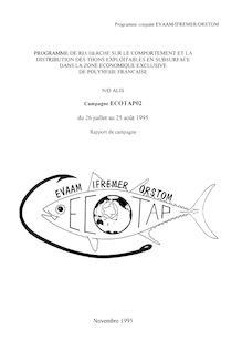 ECOTAP Etude du comportement des thonidés par l acoustique et la  pêche à la palangre en Polynésie