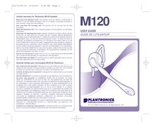 Notice Téléphone portable Plantronics  M120
