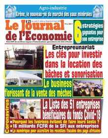 Journal de l’Economie n°579 - du Lundi 27 Juillet au Dimanche 02 Août 2020