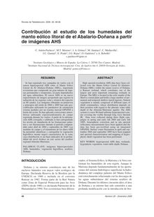 Contribución al estudio de los humedales del manto eólico litoral de el Abalario-Doñana a partir de imágenes AHS