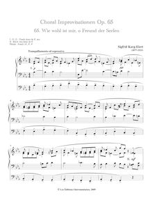 Partition 6, Wie wohl ist mir, o Freund der Seelen, choral-Improvisationen für Orgel, Op.65
