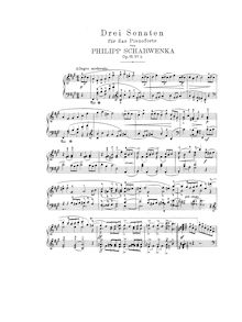 Partition No.2 en F♯ minor, 3 Piano sonates, Op.61, Scharwenka, Philipp