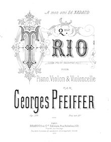 Partition violoncelle, Piano Trio No.2, Op.103, Pfeiffer, Georges Jean