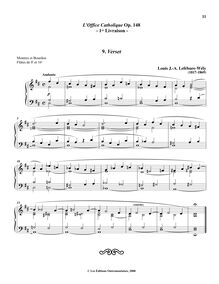 Partition , Verset (D major), L’Office Catholique, Op.148, Lefébure-Wély, Louis James Alfred par Louis James Alfred Lefébure-Wély