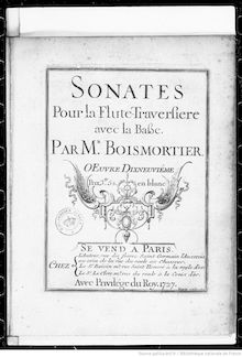 Partition complète, Sonates pour la flûte traversière avec la basse, Op.19