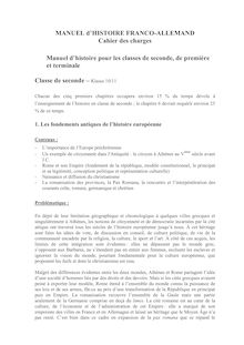 MANUEL d HISTOIRE FRANCO-ALLEMAND Cahier des charges Manuel d ...